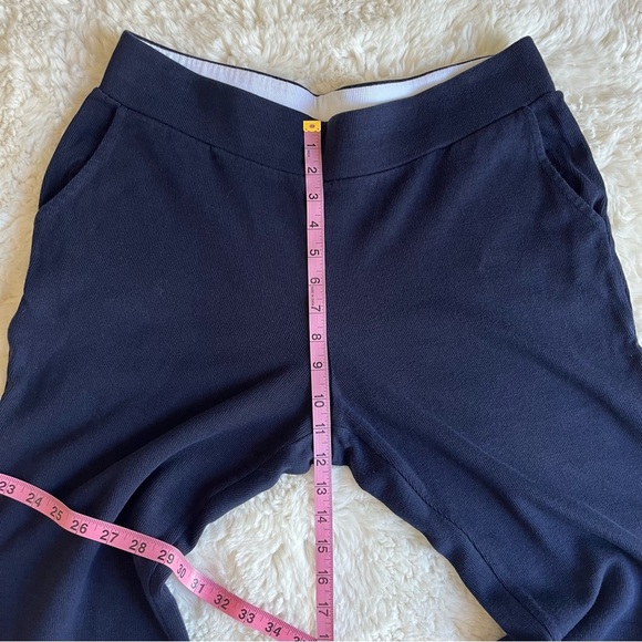 Lauren Ralph Lauren Navy Ribbed Straight Wide Leg Pants Size L - Picture 8 of 9